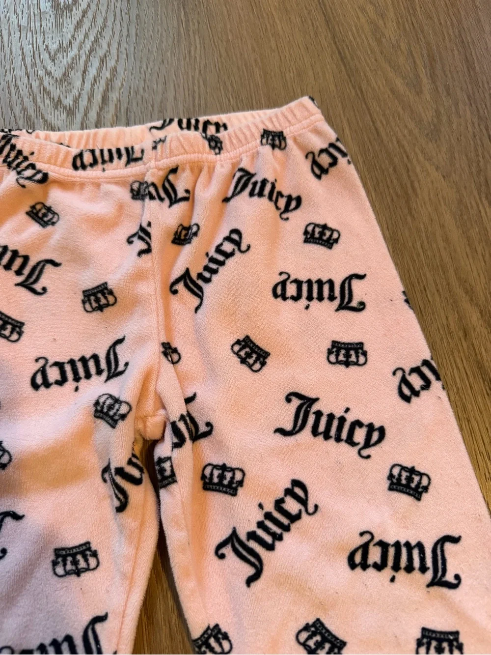 Juicy Couture Pink Logo Fleece Pajama Pants for Kids